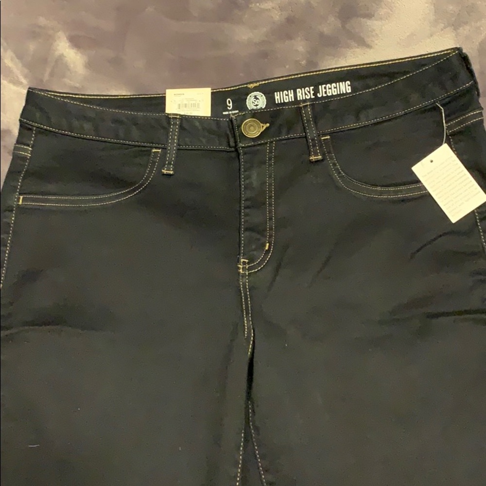 Black high rise stretchy jeggings